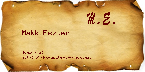 Makk Eszter névjegykártya