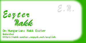 eszter makk business card